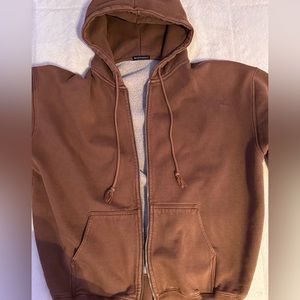 Brown Brandy Melville zip up